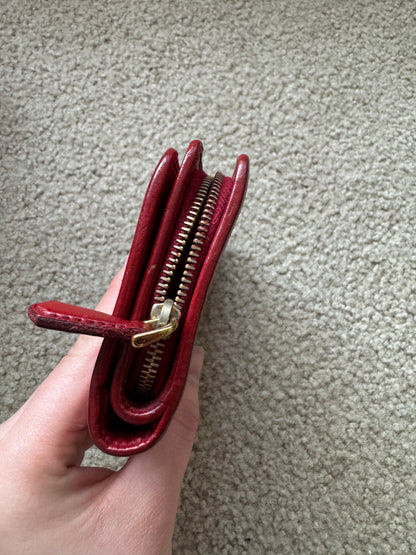 Prada leather Red wallet