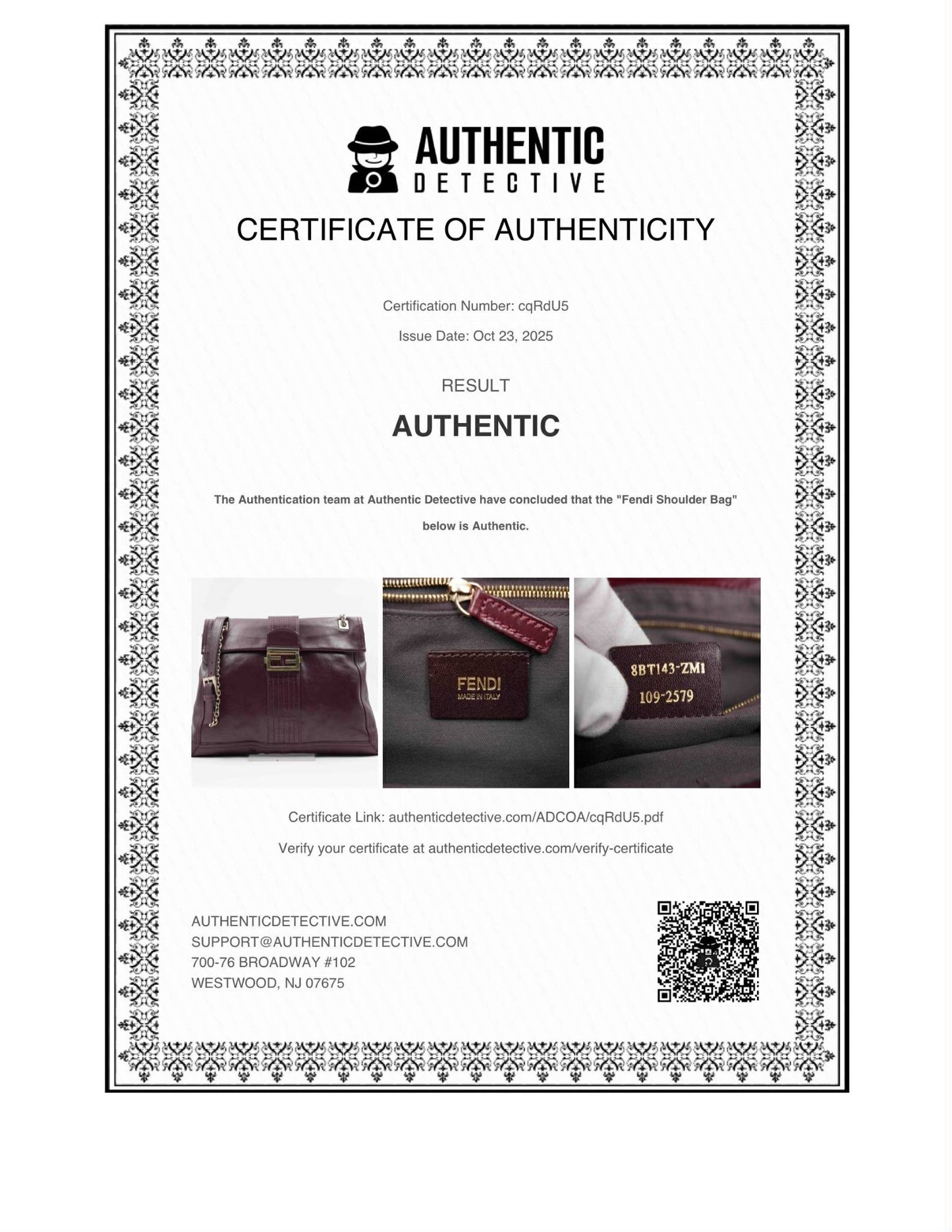 Fendi Purple Leather Maxi Baguette Flap