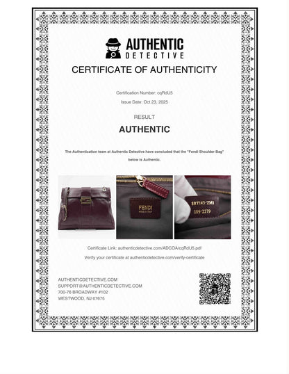 Fendi Purple Leather Maxi Baguette Flap