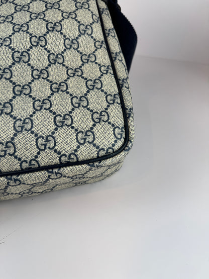 GUCCI Front  Zip Messenger Coated Canvas