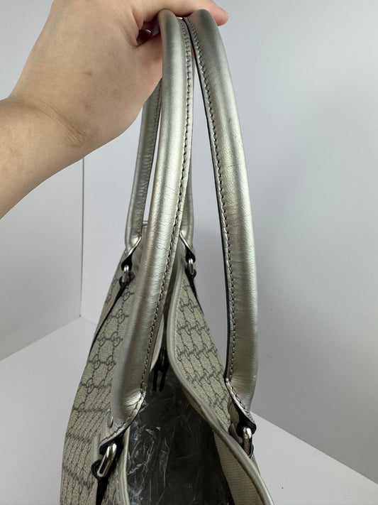 Gucci shopping Coated Canvas Grey