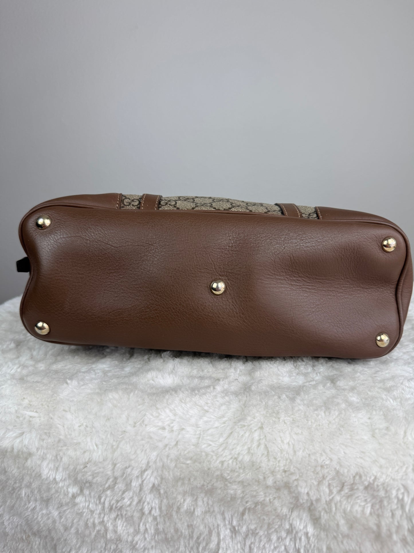 GUCCI Nice Dome GG Supreme Coated canvas Brown