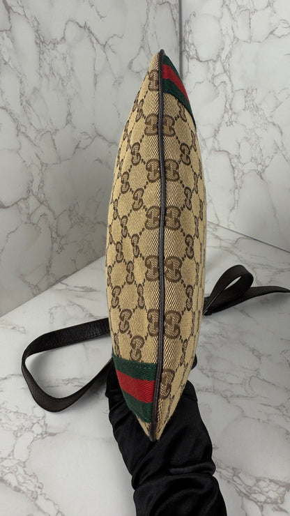 Gucci Jolicoeur GG Canvas Crossbody Brown