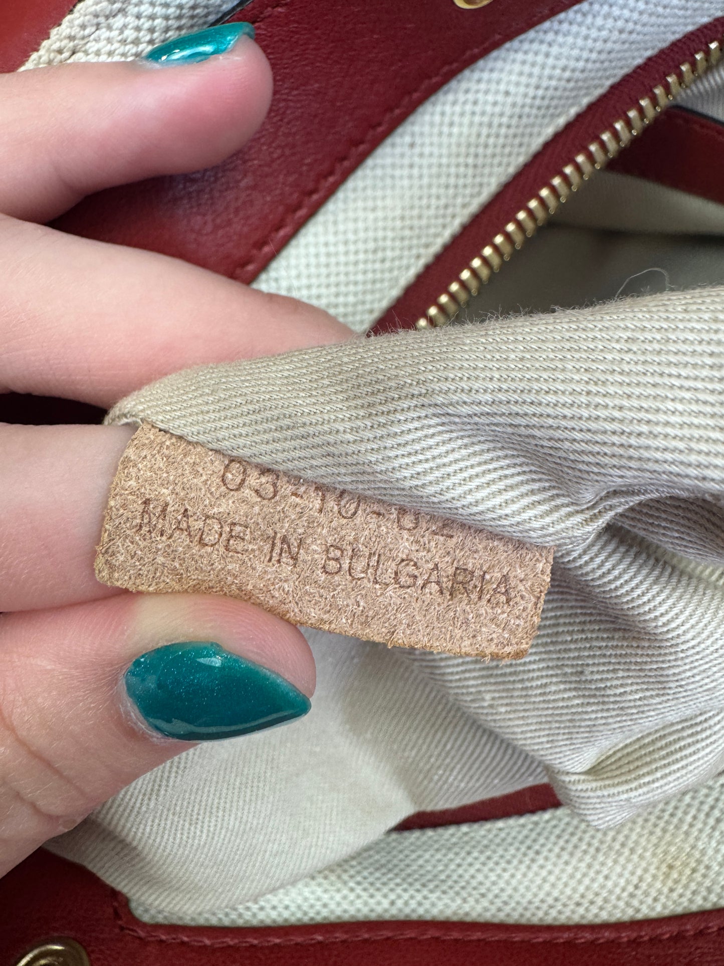 Chloé Margaret Leather handbag with strap Red