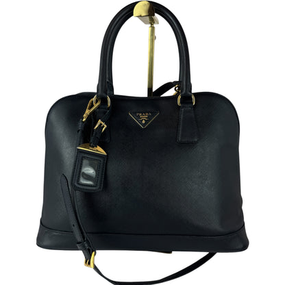 Prada Vernice Medium Open Promenade tote Navy Black