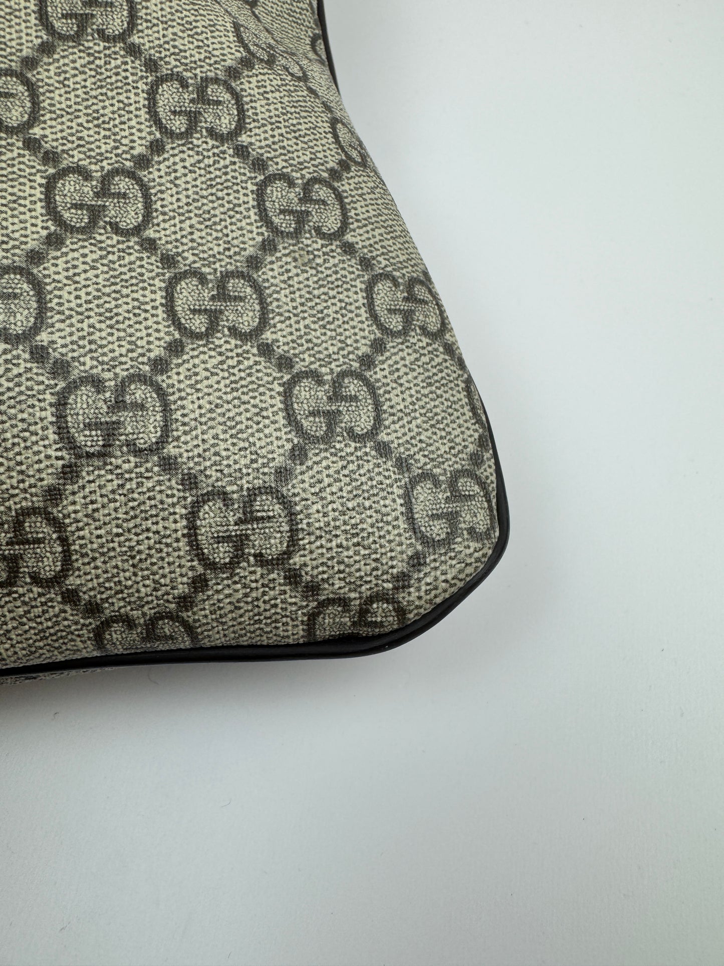 Gucci Flat Zip Top Messenger Coated Canvas Brown