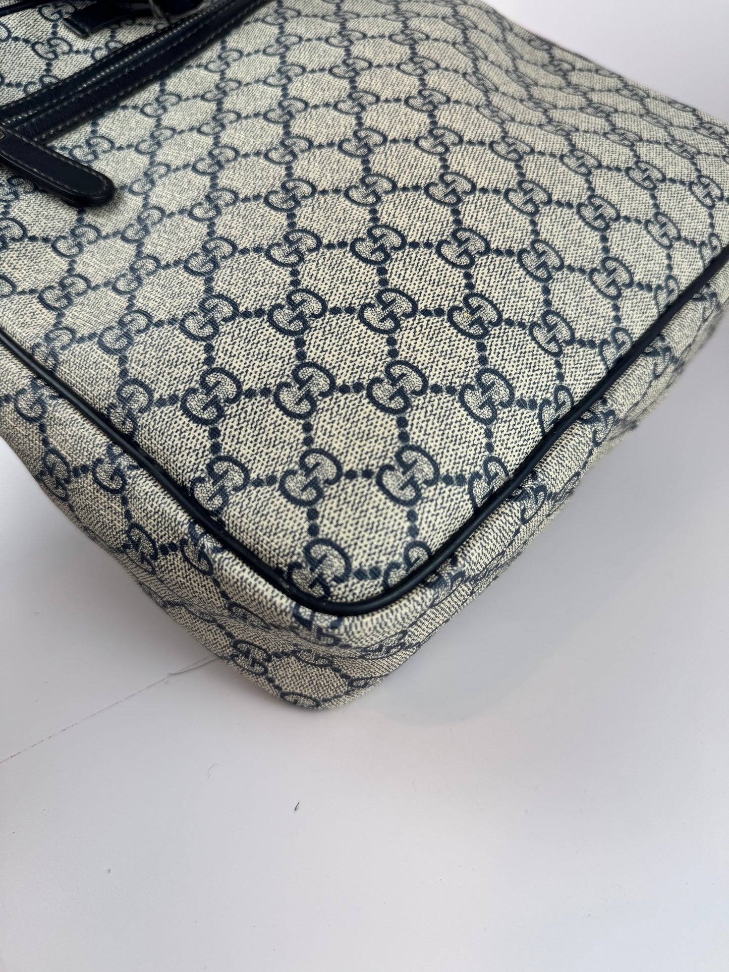GUCCI Front  Zip Messenger Coated Canvas