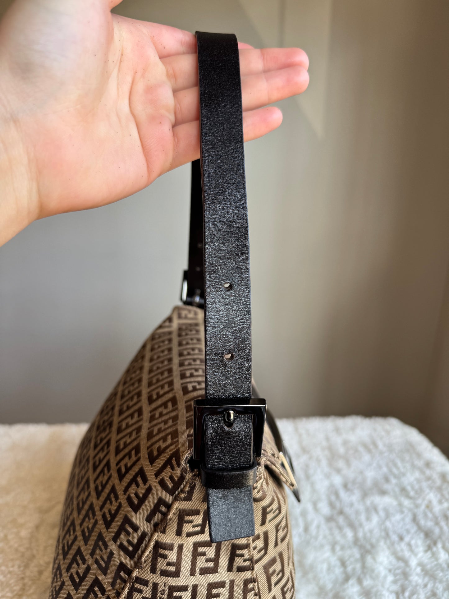 FENDI Zucchino Mama Canvas Dark brown