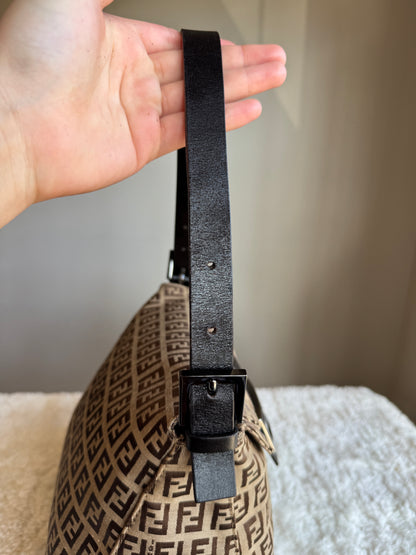 FENDI Zucchino Mama Canvas Dark brown