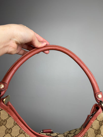 GUCCI Abbey Hobo D ring GG Canvas