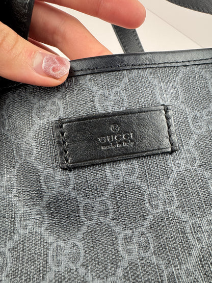 Gucci Large Tote GG Supreme Coated Canvas Black