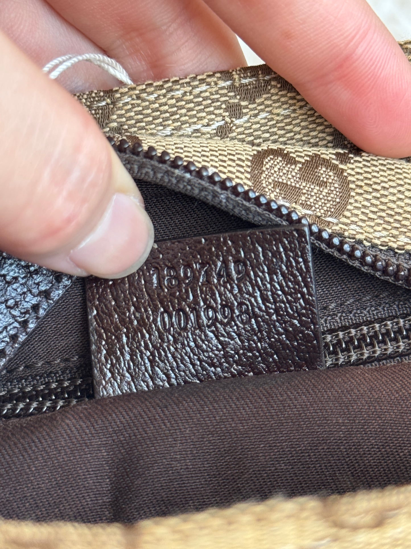 GUCCI Web Strap Camera GG Canvas Brown