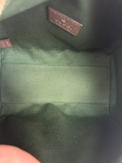 NEW GUCCI Web Boston GG Supreme Coated Canvas Brown
