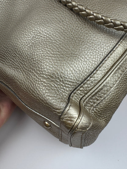 Gucci Bella Tote Leather Metallic Gold