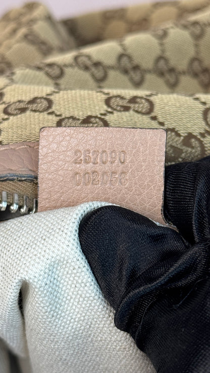 Gucci Hobo Bamboo Bar Shoulder bag Nude Pink