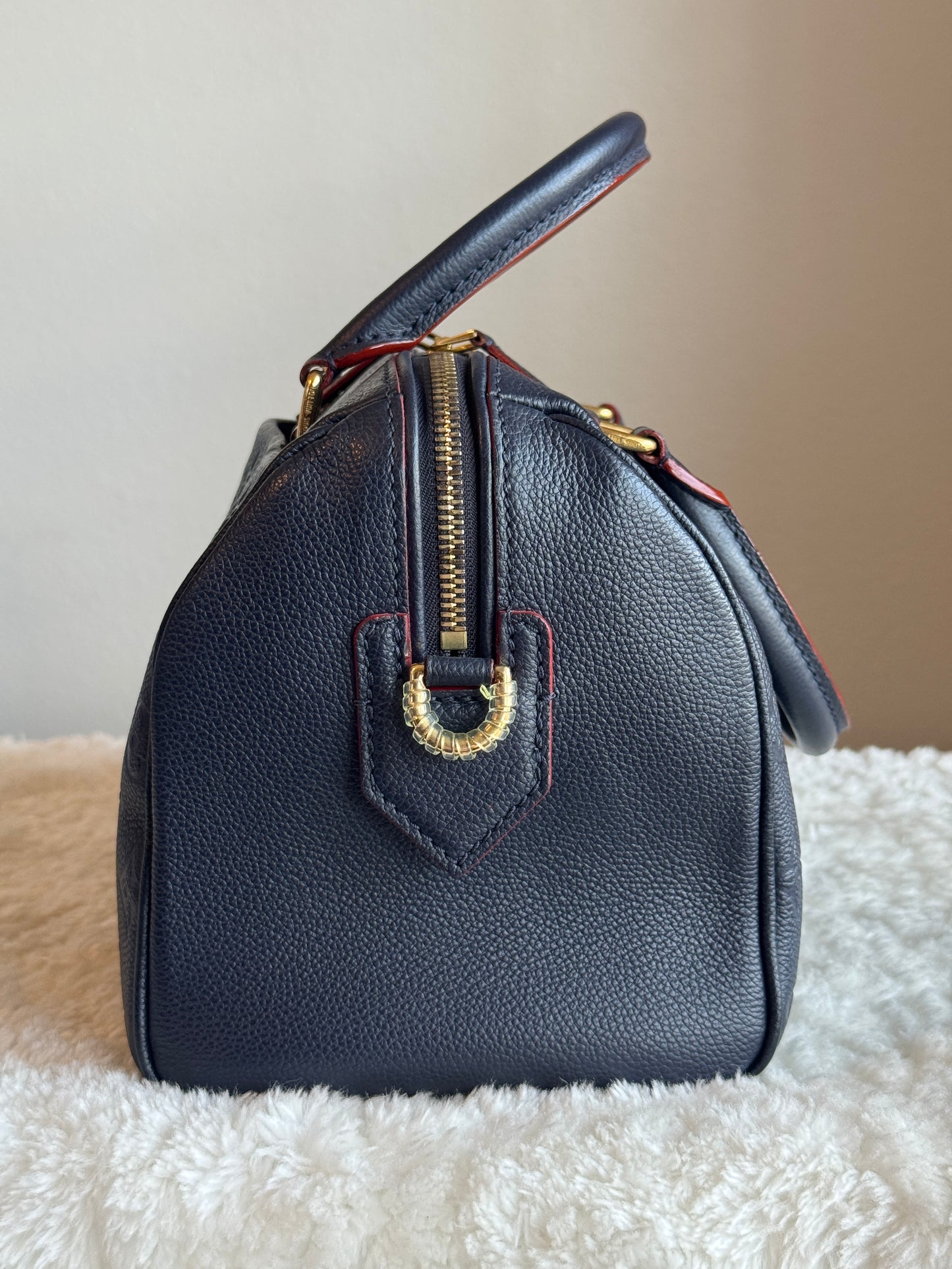 LOUIS VUITTON speedy25 Bandoulière Monogram Empreine  Leather Navy