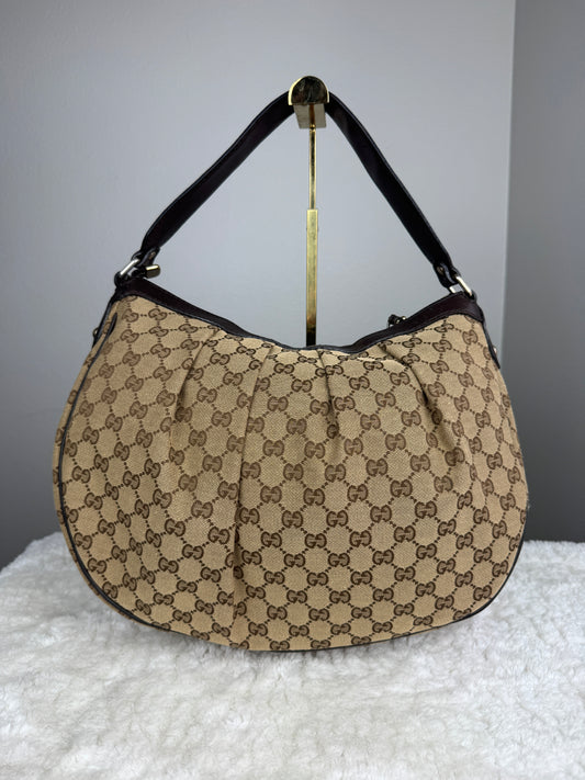 GUCCI Sukey Hobo GG Canvas Dark brown