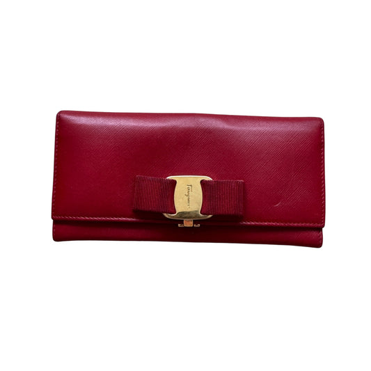 Ferrragamo vara Bow saffiano red