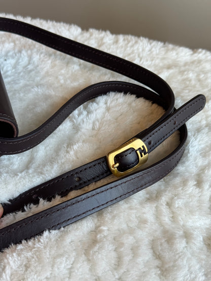 FENDI Chameleon Mini Crossbody Leather Dark Brown