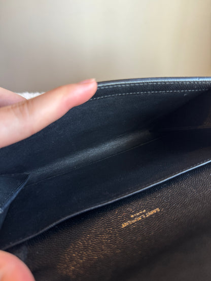 SAINT LAURENT Uptown Chain Wallet Caviar Leather bLack