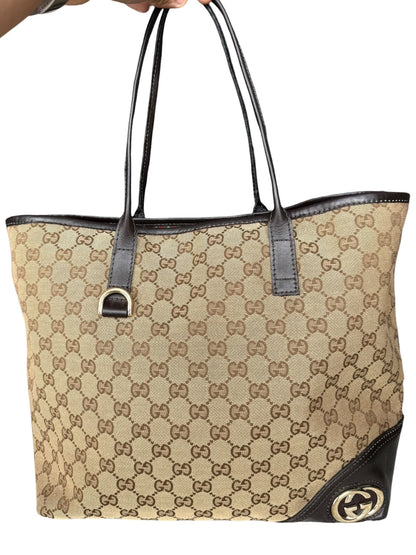 Gucci New Britt tote GG Canvas Medium