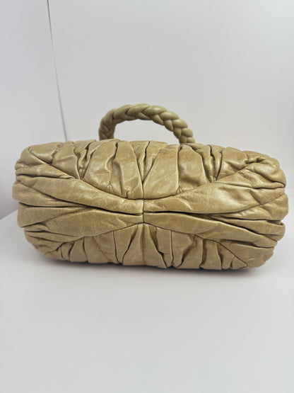 Miumiu Matelasse handle beige leather