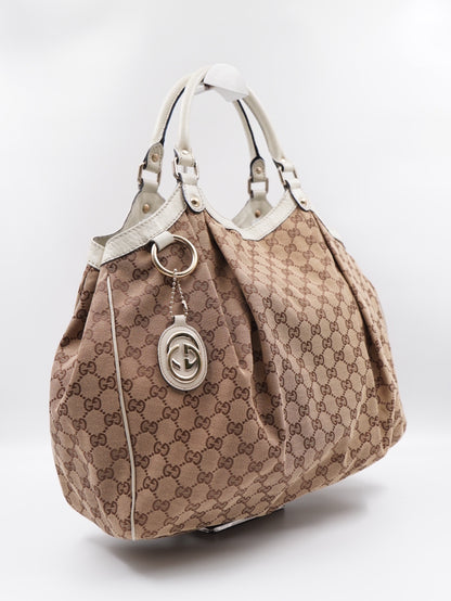 GUCCI Sukey Tote Large GG Canvas(Vintage)