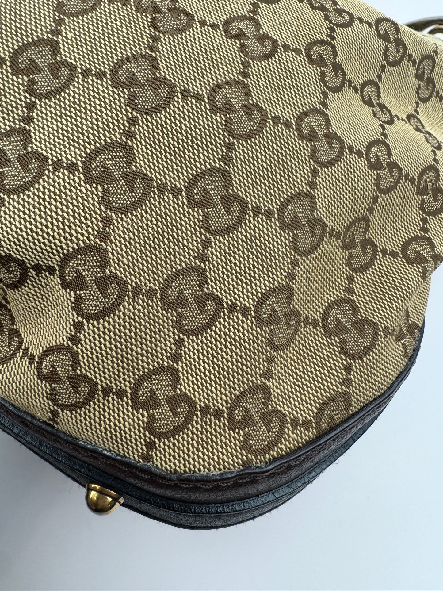 Gucci Hobo GG Interlocking Canvas Brown