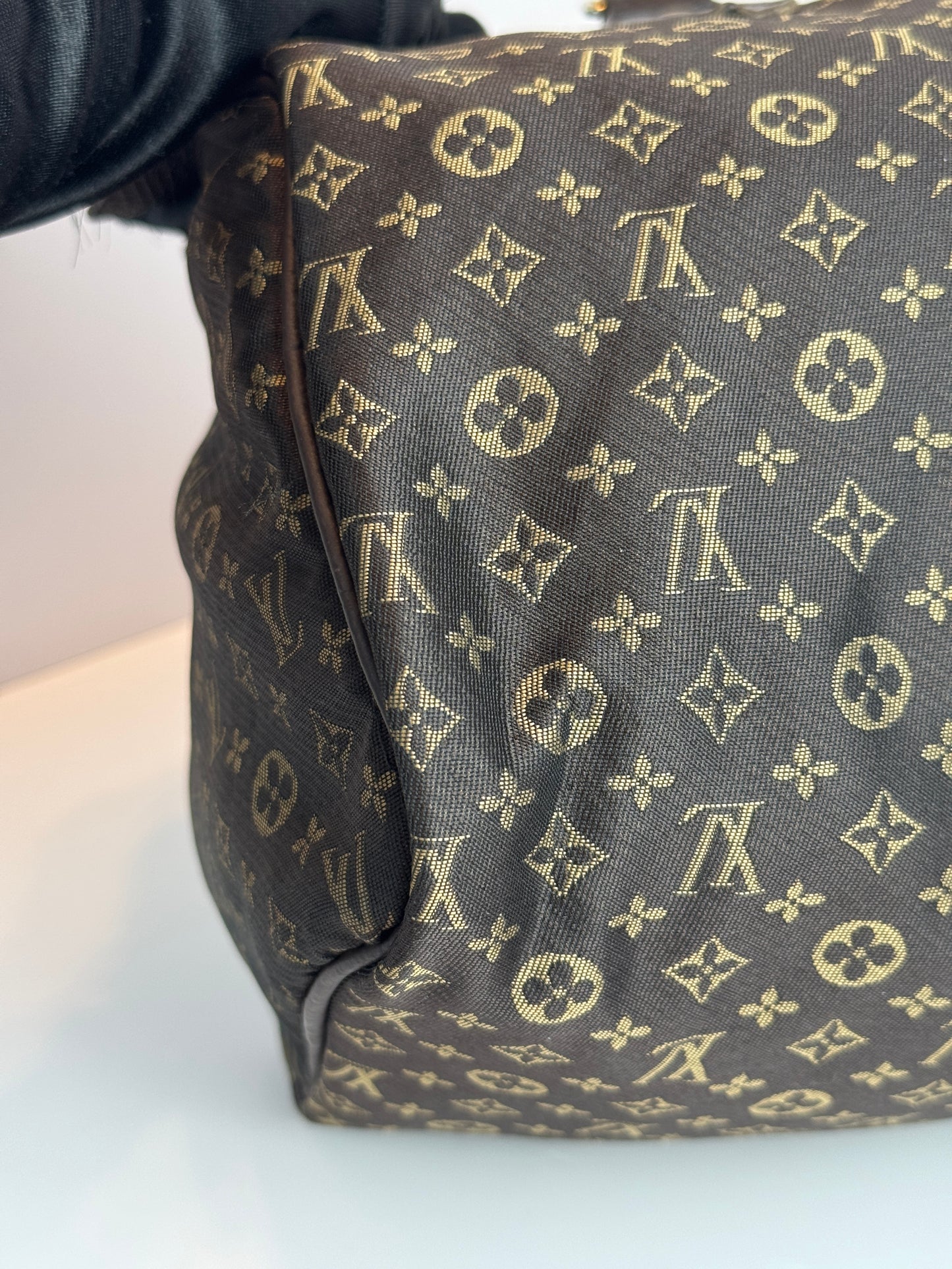 Louis vuitton speedy 30 mini lin Dark brown canvas