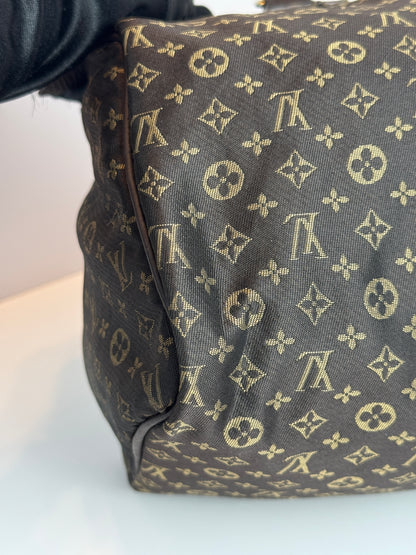 Louis vuitton speedy 30 mini lin Dark brown canvas