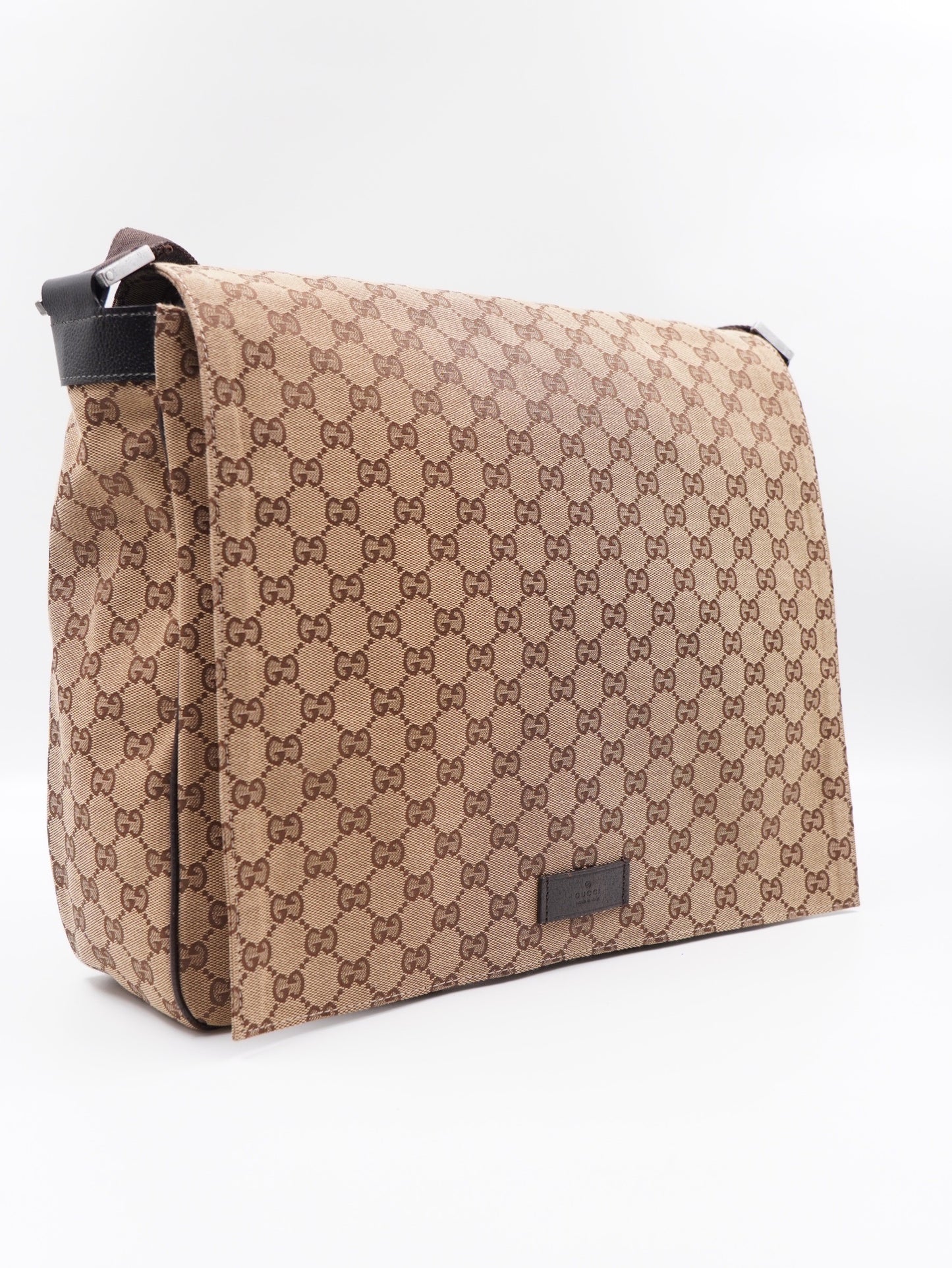 GUCCI GG Canvas Flap messenger Large (Vintage)