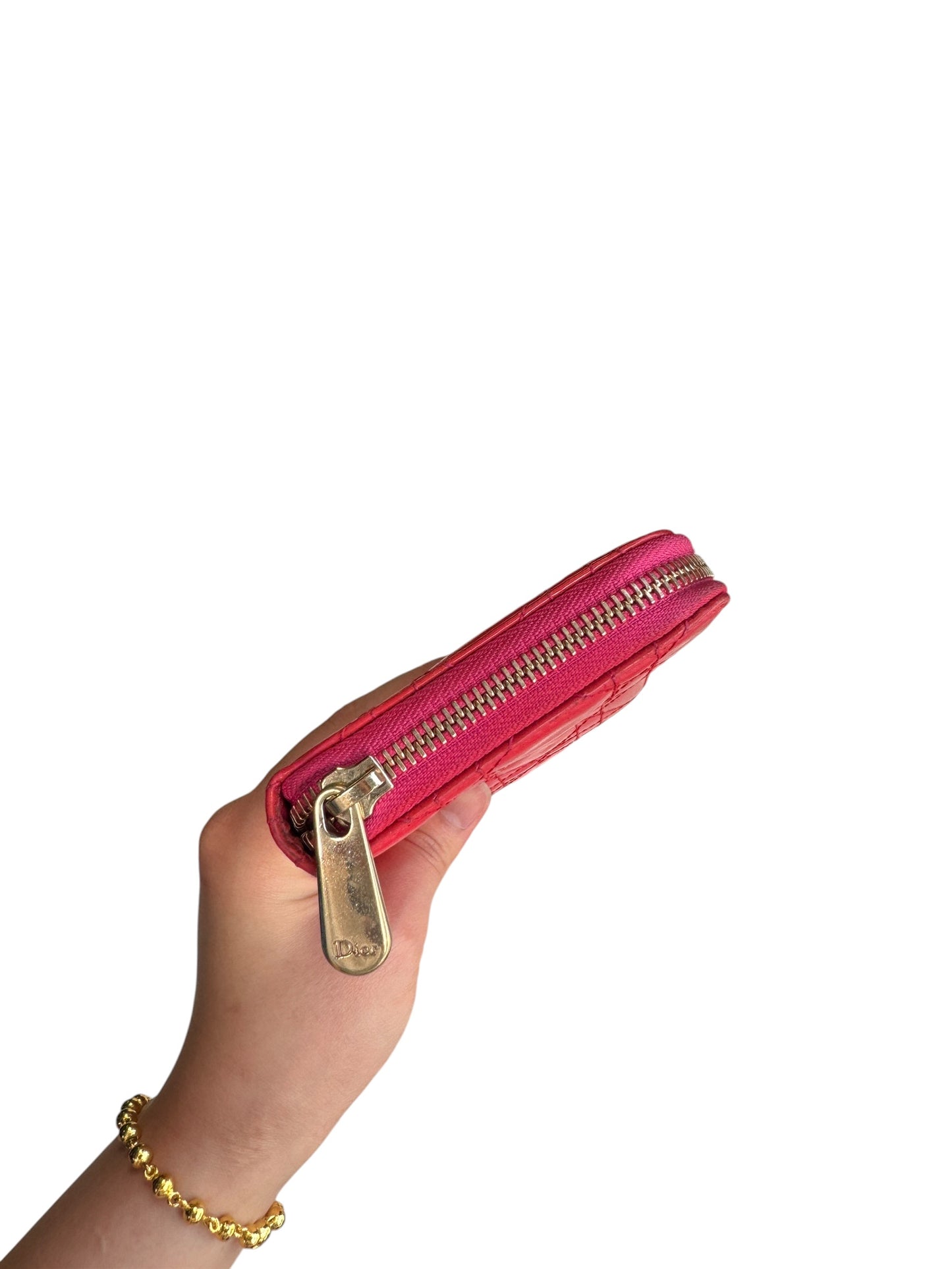 WA4👛Dior Long wallet zippy Red (COA Included) retail $1350