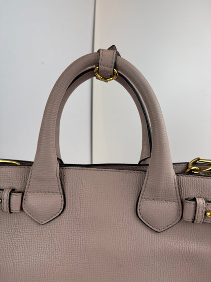Burberry Banner House Check Leather Pink Nude