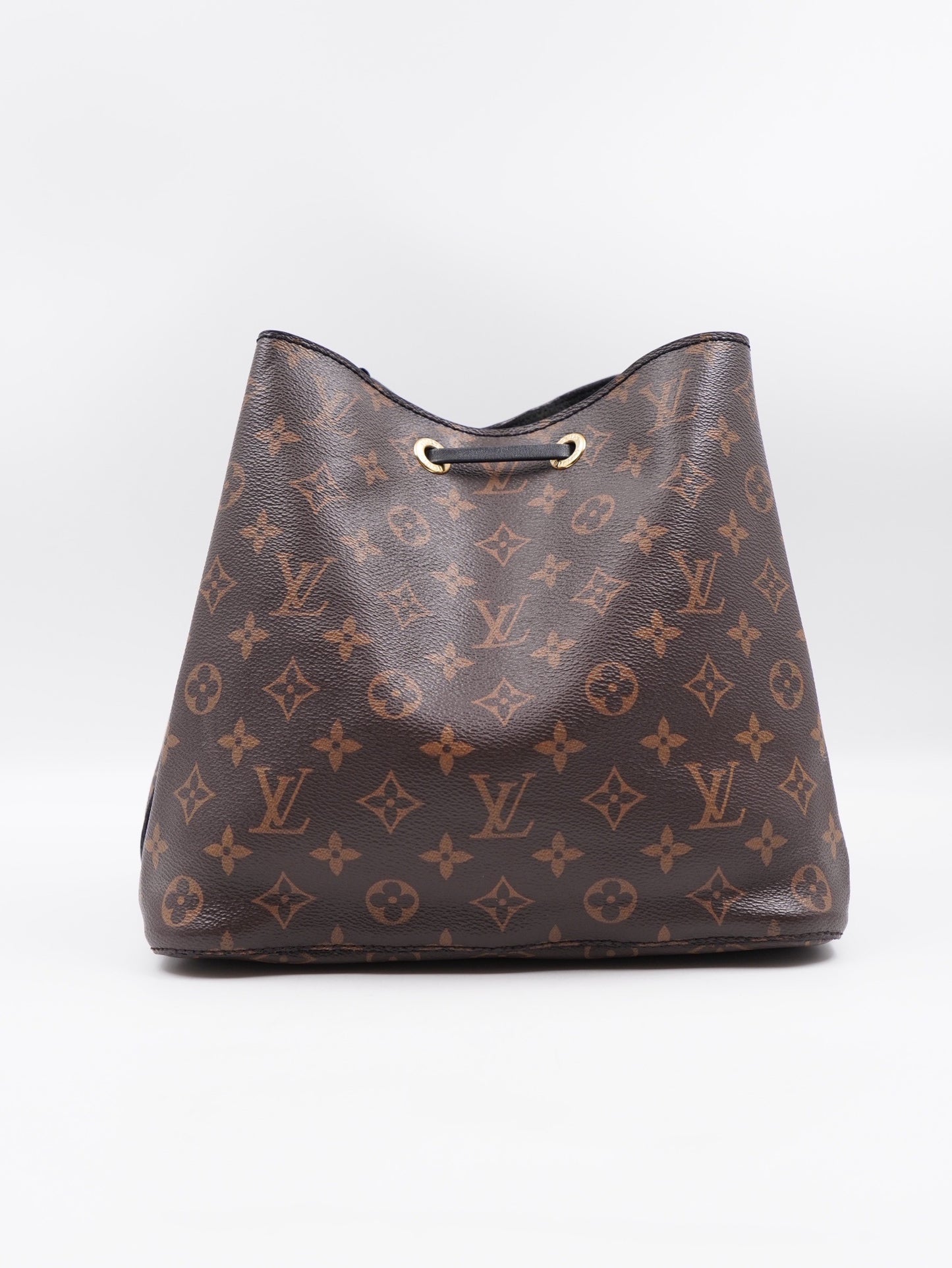 Louis Vuitton Noé BB / Shoulder Bucket Bag – Monogram Canvas with Black Leather Trim