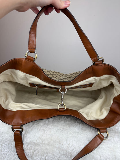 GUCCI Tote GG Canvas Brown