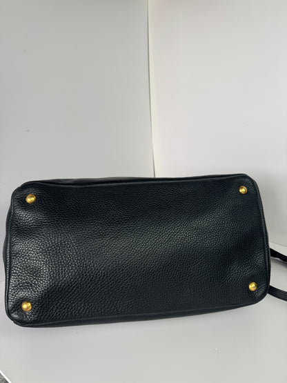 PRADA Vitello Daino Double Pocket Leather Black