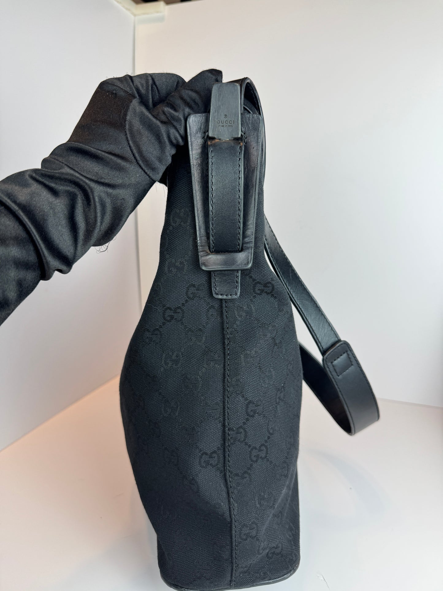 Gucci Hobo Shoulder bag GG Canvas Black