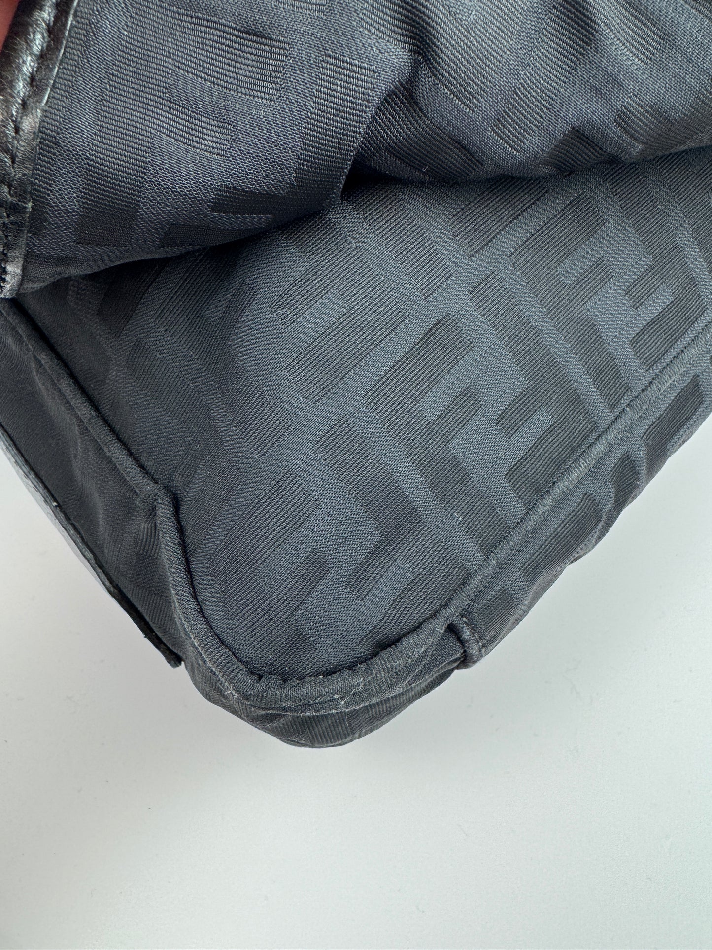 Fendi Zucca Flap Messenger Black