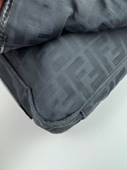 Fendi Zucca Flap Messenger Black