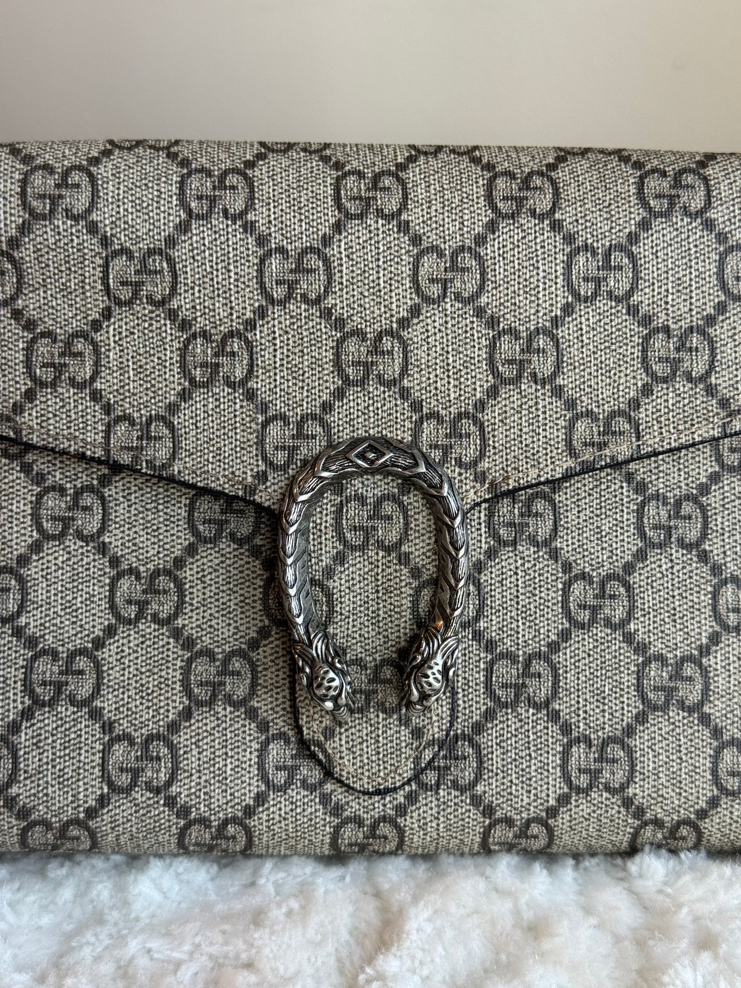 GUCCI Dionysus Chain wallet GG  Coated Canvas Small