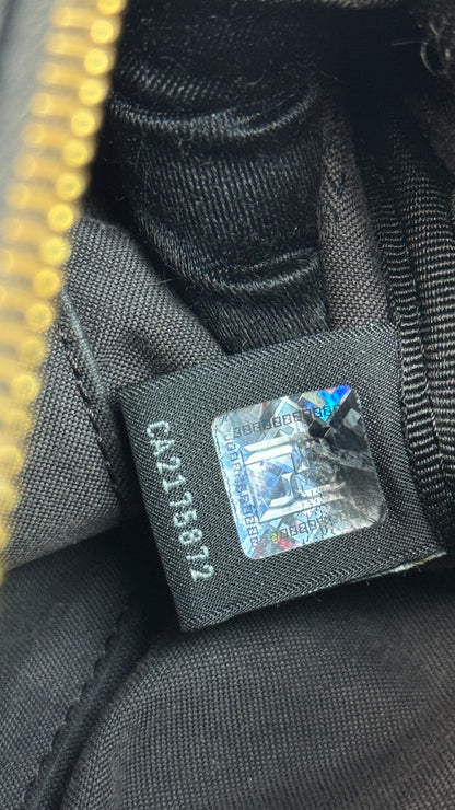 Fendi Zucca Canvas Leather Trim Boston