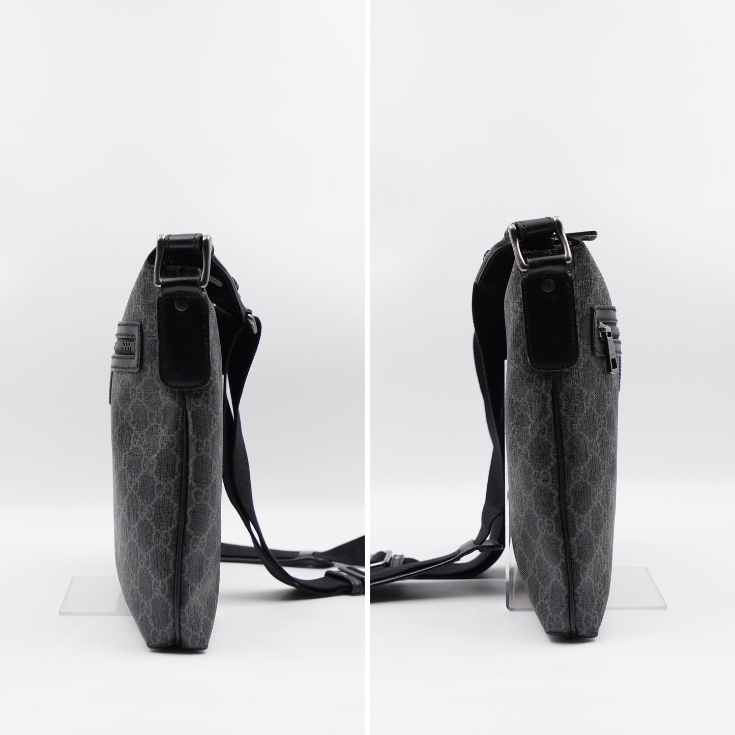 Gucci Front zip messenger Black