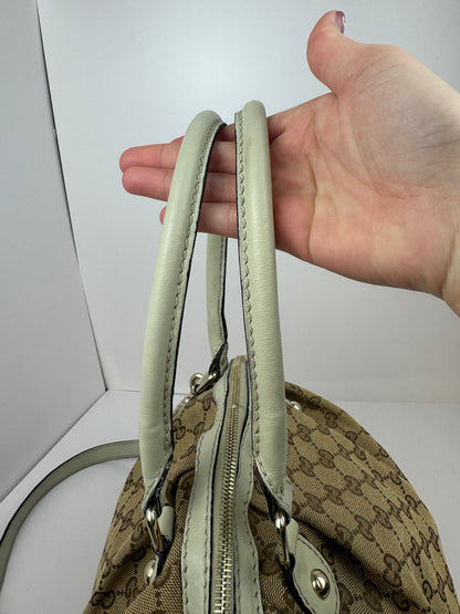 Gucci Sukey Boston GG Canvas White