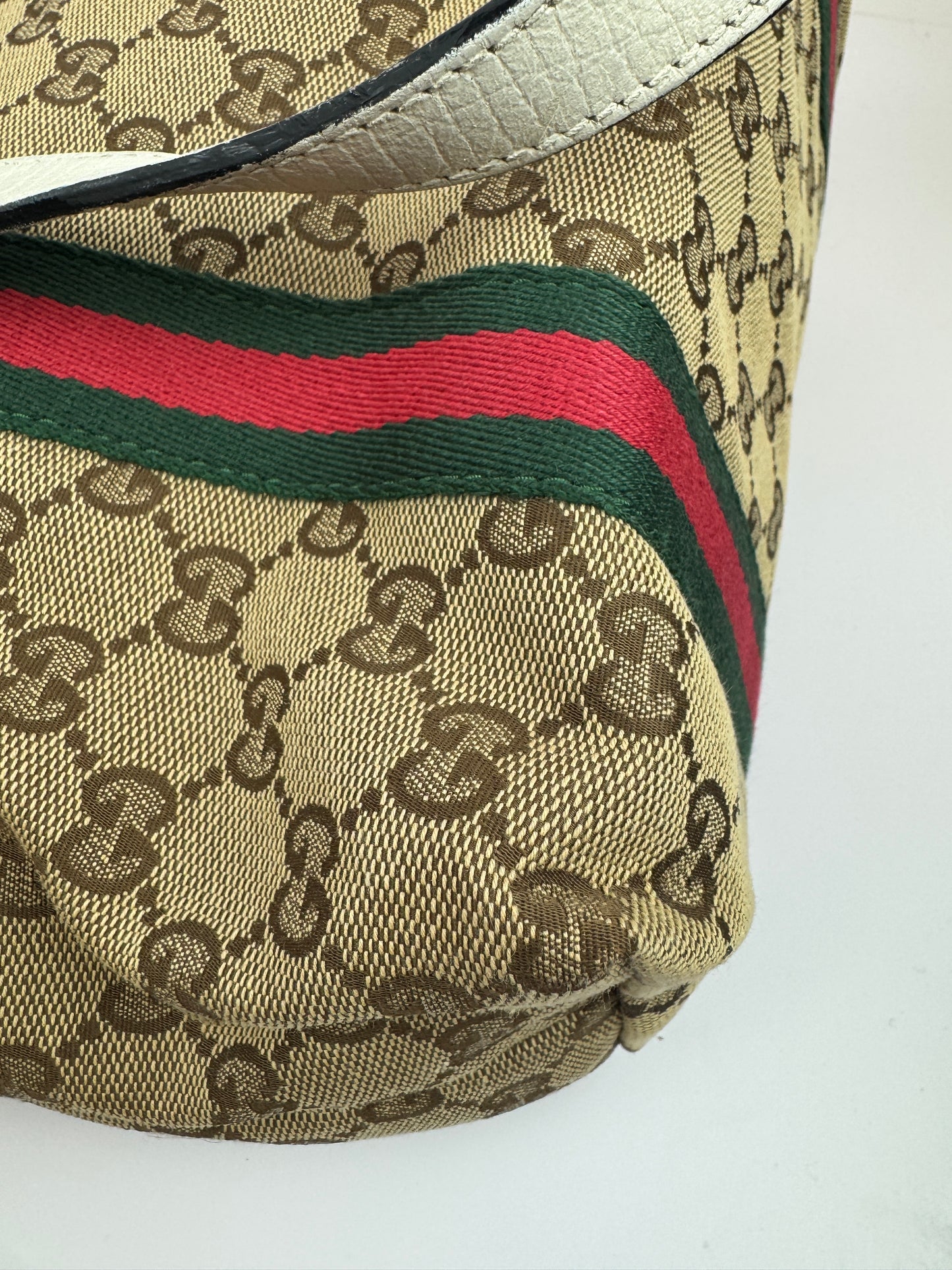 Gucci Web Tote GG Canvas White