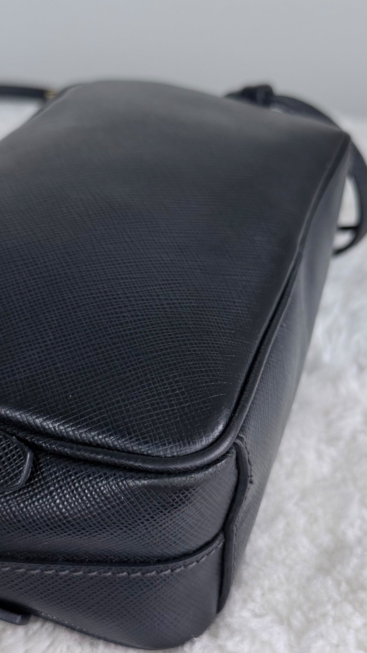 PRADA Camera Saffiano double zip Black