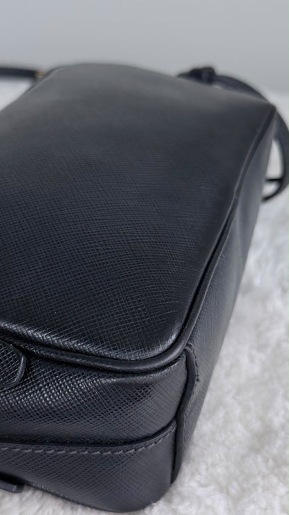 PRADA Camera Saffiano double zip Black