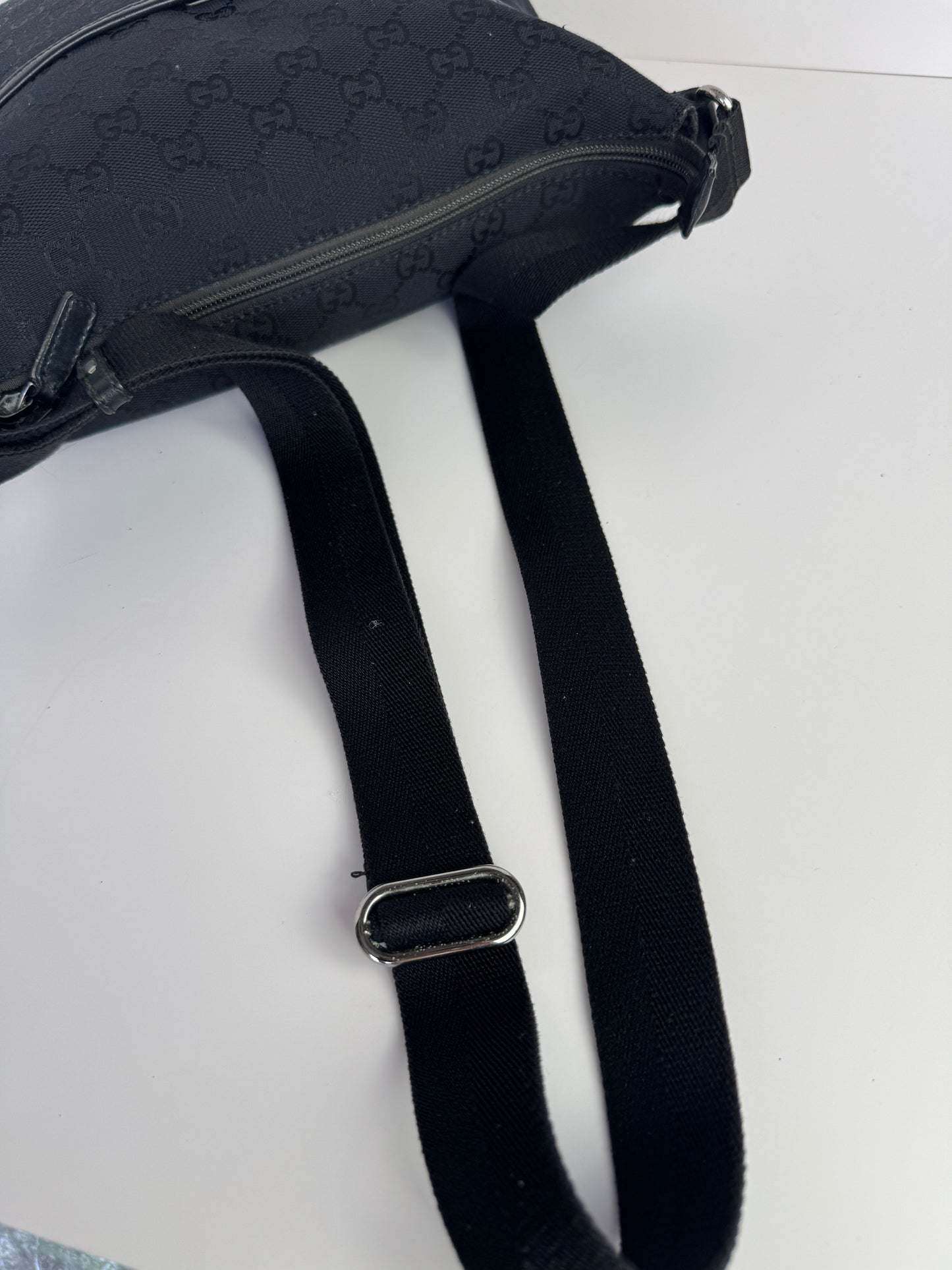 GUCCI Front pocket Messenger GG Canvas with Perforated Leather medium