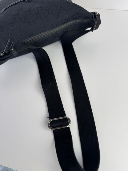 GUCCI Front pocket Messenger GG Canvas with Perforated Leather medium