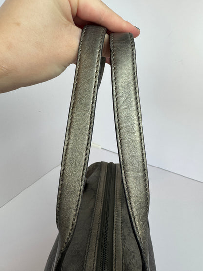 Gucci Boston Embossed Leather Monogram Grey