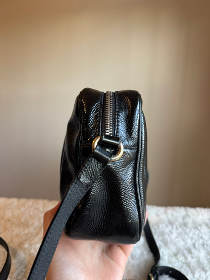 GUCCI Soho Disco Crossbody bag patent leather small black